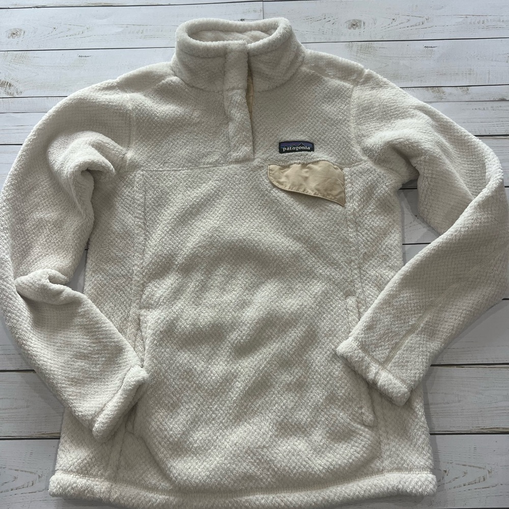 Patagonia Re-tool snap t pullover Women’s XS Cream Color